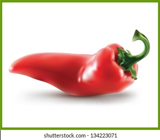 red hot chili pepper isolated on a white background