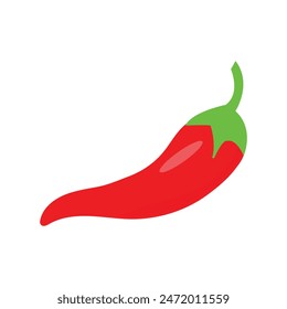 Red hot chili pepper isolated on a white background vector