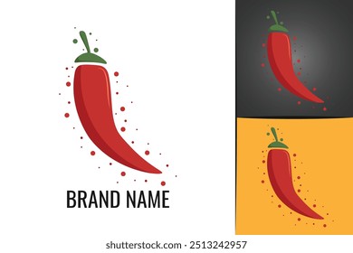 Red hot chili pepper logo. Spicy vegetables chile peppers logotype 