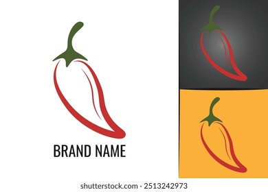 Red hot chili pepper logo. Spicy vegetables chile peppers logotype 