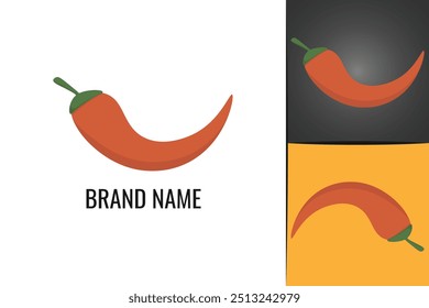 Red hot chili pepper logo. Spicy vegetables chile peppers logotype 