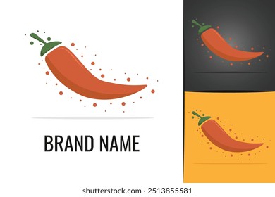 Red hot chili pepper logo. Spicy vegetables chile peppers logotype 