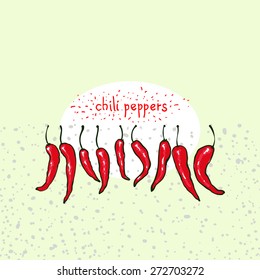 Red hot chili pepper - simple sketch vector