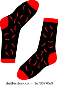 red hot chili pepper socks