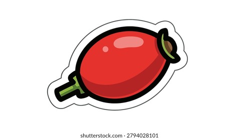 A red hot chili pepper sticker illustration