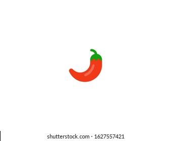 Red hot chili pepper vector flat icon. Isolated red  emoji illustration 