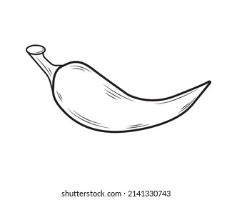 Red Hot Chili Pepper. Hot chili pepper vector icon.
