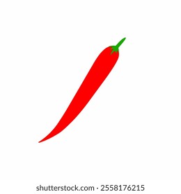 red hot chili pepper vector illustration isolated on white background