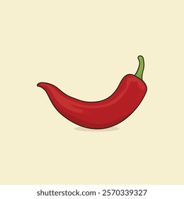 red hot chili pepper vector