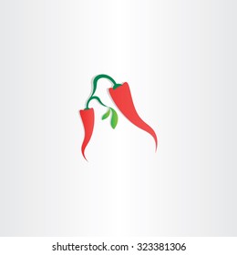 red hot chili pepper vector icon logo