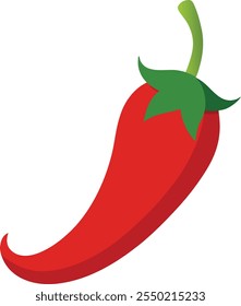 red hot chili pepper with white background 