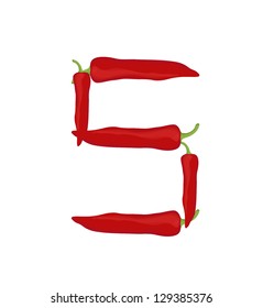 Red hot chili peppers alphabet on white