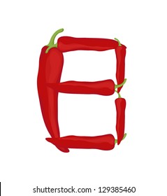 Red hot chili peppers alphabet on white