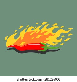 red hot chili peppers vector.