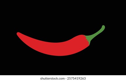 red hot chili peppers Vibrant red chili pepper standing alone on a clean black background,