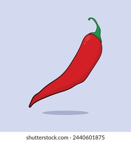 Red Hot Chili Vector Illustration Red Chili Vegetable Icon ingredient vector Red chili peppers. cooking ingredients