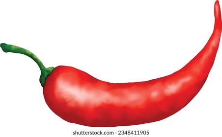 Red Hot Chilli Watercolor Clip art