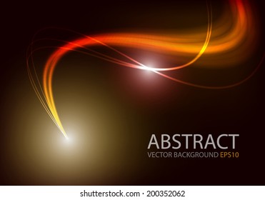 Red hot color light background curve line technology digital lighting art background for text and message design , vector