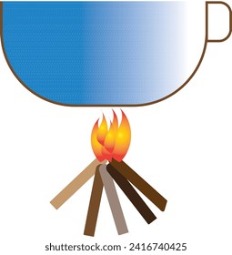 Red hot fire  flame heat or spicy food symbol flat vector icon for apps and websites