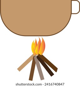 Hitze mit rotem Feuer oder scharfes Lebensmittelsymbol mit flachem Vektorsymbol für Apps und Websites