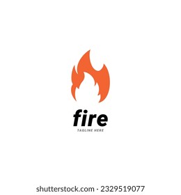 Red hot firefire flame or spicy food symbol flat vector icon for apps and websites