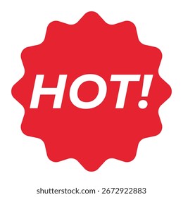 Red Hot isolated rubber stamp, sticker, sign vector illustration
