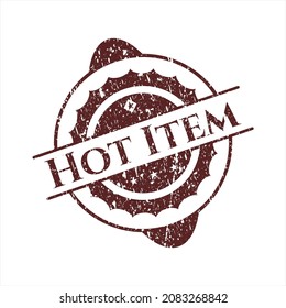 Red Hot Item grunge style stamp. 