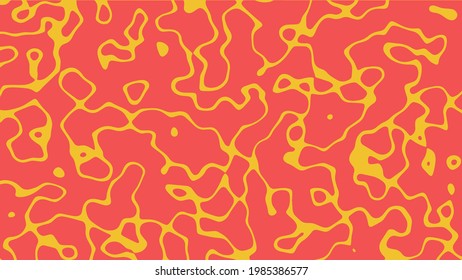 Red hot lava or molten metal. Vector background illustration.