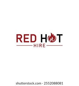 Red Hot logo designs concept vector logo designs template.