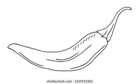 Red hot mexican chilli pepper isolated on white background