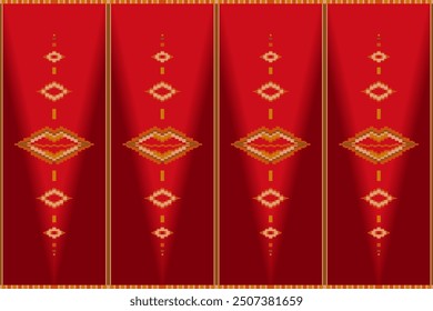 Red hot modern textile seamless pixel pattern , Design for fabric, Clothes, Curtain, Carpet, Scarf, Wrap, Handcraft,  Wallpaper, Background and Vector illustration