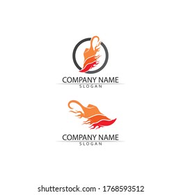 Red hot natural chili icon Template vector Illustration
