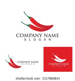 Red hot natural chili icon Template vector Illustration