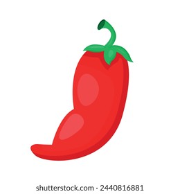 Red hot natural chili pepper , jalapeno. vector illustration. Design for grocery, culinary products, seasoning and spice package, recipe web site decoration, cooking book.