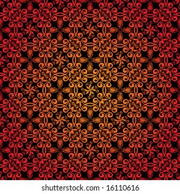 Red hot orange background design that seamlessly repeats
