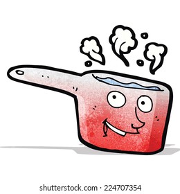 caricatura de pan caliente rojo