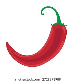 Pimienta roja picante en un estilo dibujado a mano sobre un fondo blanco. El icono de "plato picante".