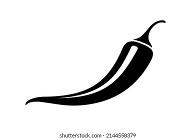 Red hot pepper icon. A symbol of sharp, burning and hot. Cook seasoning ingredient. Isolated vector illustration on a white background.