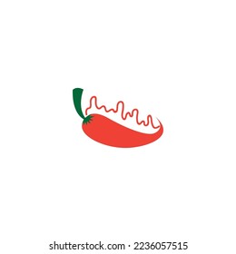 red hot pepper logo vector illustration design