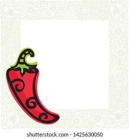 Red hot pepper. Vector illustration