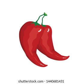 red hot pepper vector illustration
