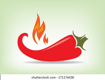 Red hot pepper , vector illustration