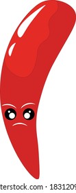 Red hot pepper vector illustration.