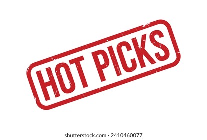 Red Hot Picks Rubber Stamp Seal Vector