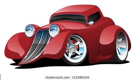 Red Hot Rod Restomod Coupe Vector Stock Vector (Royalty Free ...