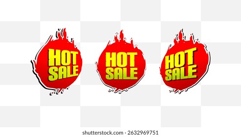 red hot sale vector labels element