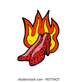 red hot shoes cartoon