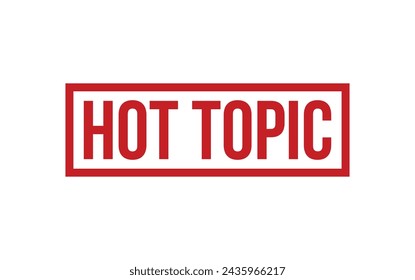 Red Hot Topic Rubber Stamp Seal Vector