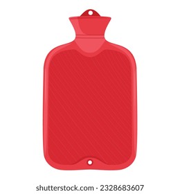 Red hot water bottle icon. Vector illustration isolated on white background.