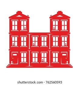  red house, big house for several families
